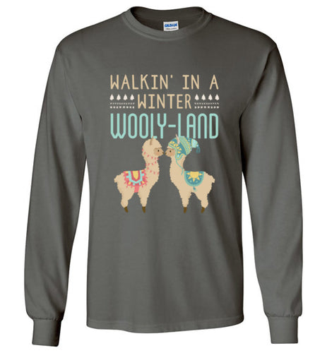 Walkin' In a Winter Wooly-Land - Kids Christmas Shirt